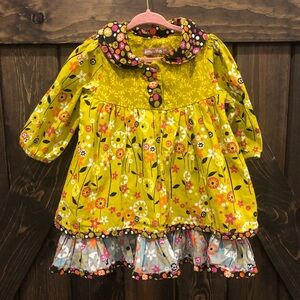 Jelly the pug floral dotted dress 18 months